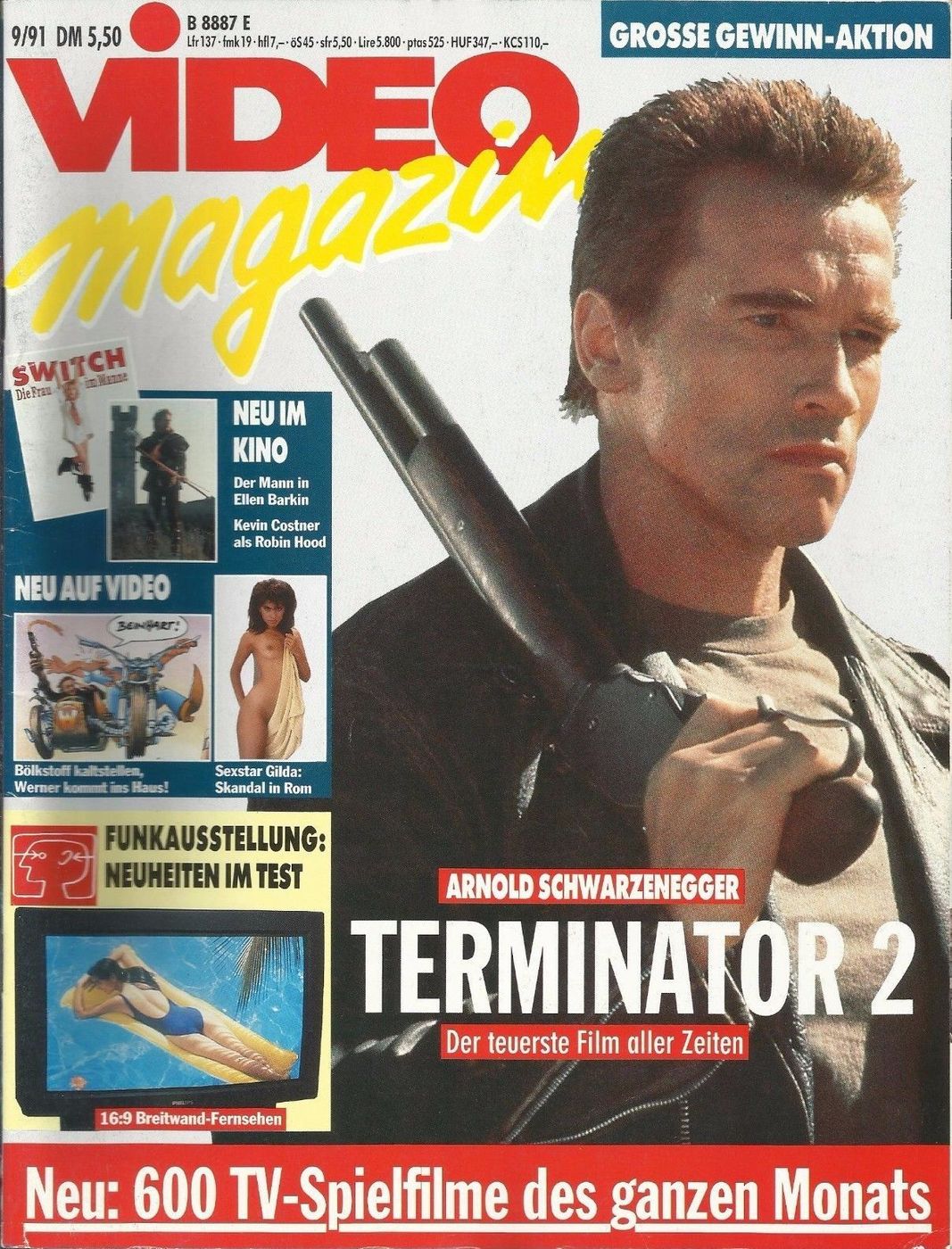 VIDEO MAGAZIN magazine side cover September 1991